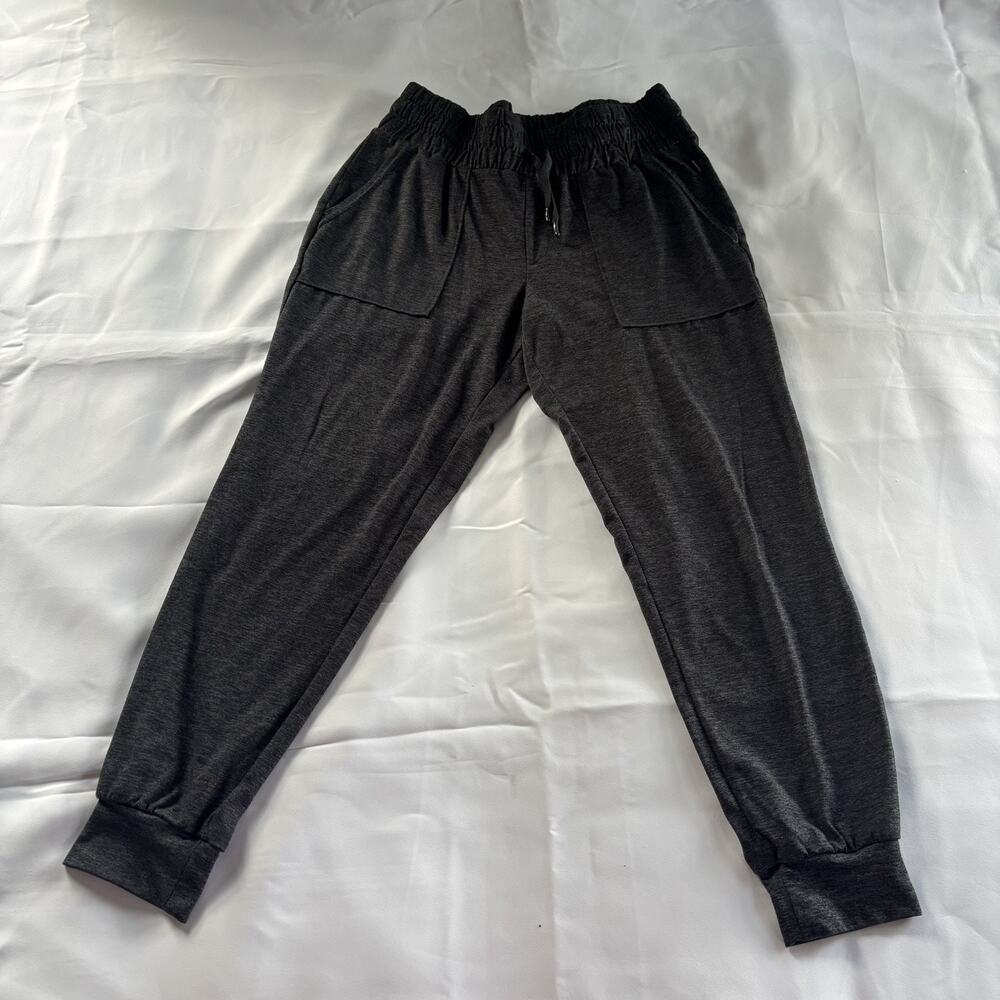 Mondetta Womens Jogger Pants, Sz L, Gray/charcoal, Elastic Waist , Front Pockets